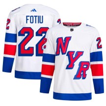 Nick Fotiu New York Rangers Adidas Men's Authentic 2024 Stadium Series Primegreen Jersey - White