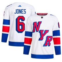 Zac Jones New York Rangers Adidas Men's Authentic 2024 Stadium Series Primegreen Jersey - White