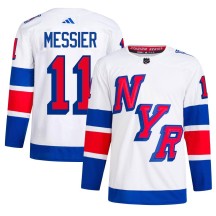 Mark Messier New York Rangers Adidas Men's Authentic 2024 Stadium Series Primegreen Jersey - White