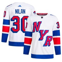 Chris Nilan New York Rangers Adidas Men's Authentic 2024 Stadium Series Primegreen Jersey - White