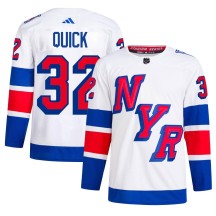 Jonathan Quick New York Rangers Adidas Men's Authentic 2024 Stadium Series Primegreen Jersey - White