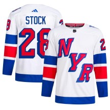 P.j. Stock New York Rangers Adidas Men's Authentic 2024 Stadium Series Primegreen Jersey - White