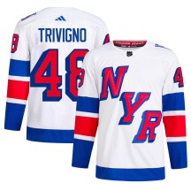 Bobby Trivigno New York Rangers Adidas Men's Authentic 2024 Stadium Series Primegreen Jersey - White