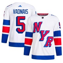 Carol Vadnais New York Rangers Adidas Men's Authentic 2024 Stadium Series Primegreen Jersey - White