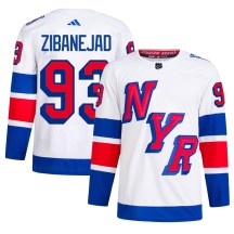 Mika Zibanejad New York Rangers Adidas Men's Authentic 2024 Stadium Series Primegreen Jersey - White