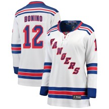Nick Bonino New York Rangers Fanatics Branded Women's Breakaway Away Jersey - White