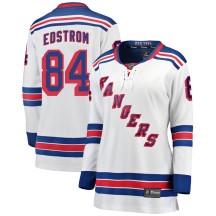 Adam Edstrom New York Rangers Fanatics Branded Women's Breakaway Away Jersey - White