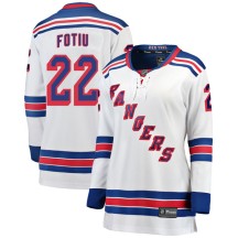 Nick Fotiu New York Rangers Fanatics Branded Women's Breakaway Away Jersey - White