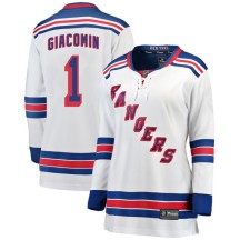 Eddie Giacomin New York Rangers Fanatics Branded Women's Breakaway Away Jersey - White