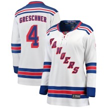 Ron Greschner New York Rangers Fanatics Branded Women's Breakaway Away Jersey - White