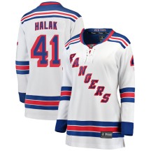 Jaroslav Halak New York Rangers Fanatics Branded Women's Breakaway Away Jersey - White