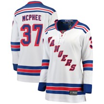 George Mcphee New York Rangers Fanatics Branded Women's Breakaway Away Jersey - White