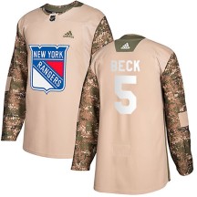 Barry Beck New York Rangers Adidas Youth Authentic Veterans Day Practice Jersey - Camo