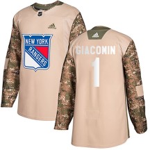 Eddie Giacomin New York Rangers Adidas Youth Authentic Veterans Day Practice Jersey - Camo