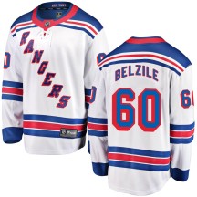 Alex Belzile New York Rangers Fanatics Branded Men's Breakaway Away Jersey - White