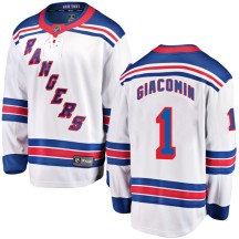 Eddie Giacomin New York Rangers Fanatics Branded Men's Breakaway Away Jersey - White