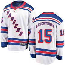 Jake Leschyshyn New York Rangers Fanatics Branded Men's Breakaway Away Jersey - White