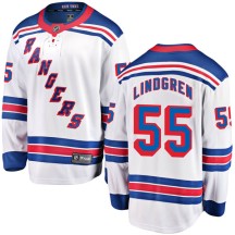 Ryan Lindgren New York Rangers Fanatics Branded Men's Breakaway Away Jersey - White