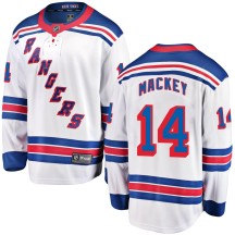 Connor Mackey New York Rangers Fanatics Branded Men's Breakaway Away Jersey - White