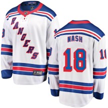 Riley Nash New York Rangers Fanatics Branded Men's Breakaway Away Jersey - White