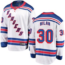 Chris Nilan New York Rangers Fanatics Branded Men's Breakaway Away Jersey - White