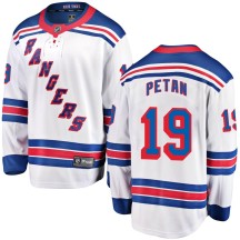 Nic Petan New York Rangers Fanatics Branded Men's Breakaway Away Jersey - White