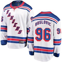 Jack Roslovic New York Rangers Fanatics Branded Men's Breakaway Away Jersey - White