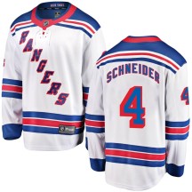Braden Schneider New York Rangers Fanatics Branded Men's Breakaway Away Jersey - White