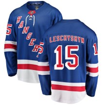 Jake Leschyshyn New York Rangers Fanatics Branded Men's Breakaway Home Jersey - Blue