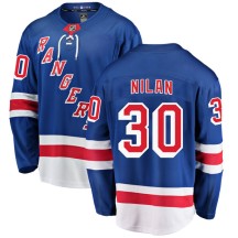 Chris Nilan New York Rangers Fanatics Branded Men's Breakaway Home Jersey - Blue