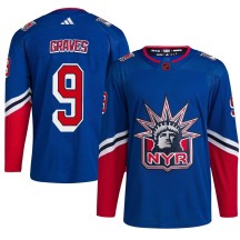 Adam Graves New York Rangers Adidas Men's Authentic Reverse Retro 2.0 Jersey - Royal