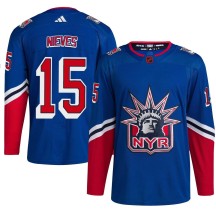 Boo Nieves New York Rangers Adidas Men's Authentic Reverse Retro 2.0 Jersey - Royal