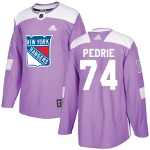 Vince Pedrie New York Rangers Adidas Men's Authentic Fights Cancer Practice Jersey - Purple