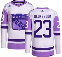 Jeff Beukeboom New York Rangers Adidas Men's Authentic Hockey Fights Cancer Jersey -