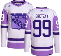 Wayne Gretzky New York Rangers Adidas Men's Authentic Hockey Fights Cancer Jersey -