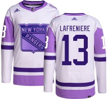 Alexis Lafreniere New York Rangers Adidas Men's Authentic Hockey Fights Cancer Jersey -