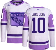 Pierre Larouche New York Rangers Adidas Men's Authentic Hockey Fights Cancer Jersey -