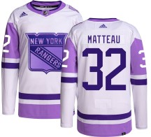 Stephane Matteau New York Rangers Adidas Men's Authentic Hockey Fights Cancer Jersey -