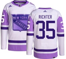 Mike Richter New York Rangers Adidas Men's Authentic Hockey Fights Cancer Jersey -