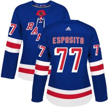 Phil Esposito New York Rangers Adidas Women's Authentic Home Jersey - Royal Blue