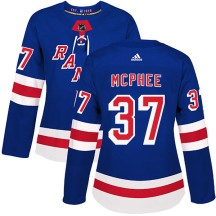 George Mcphee New York Rangers Adidas Women's Authentic Home Jersey - Royal Blue