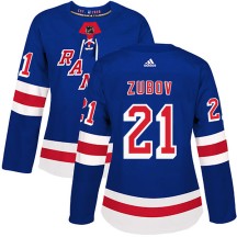 Sergei Zubov New York Rangers Adidas Women's Authentic Home Jersey - Royal Blue