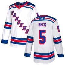 Barry Beck New York Rangers Adidas Youth Authentic Jersey - White