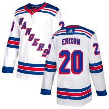 Jan Erixon New York Rangers Adidas Youth Authentic Jersey - White