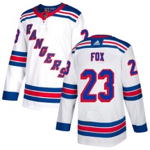 Adam Fox New York Rangers Adidas Youth Authentic Jersey - White