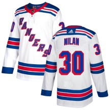 Chris Nilan New York Rangers Adidas Youth Authentic Jersey - White