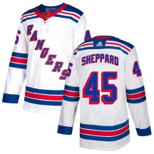 James Sheppard New York Rangers Adidas Youth Authentic Jersey - White