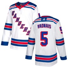 Carol Vadnais New York Rangers Adidas Youth Authentic Jersey - White