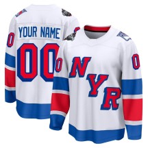 Custom New York Rangers Fanatics Branded Men's Custom Breakaway 2024 Stadium Series Jersey - White