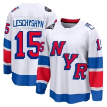 Jake Leschyshyn New York Rangers Fanatics Branded Men's Breakaway 2024 Stadium Series Jersey - White